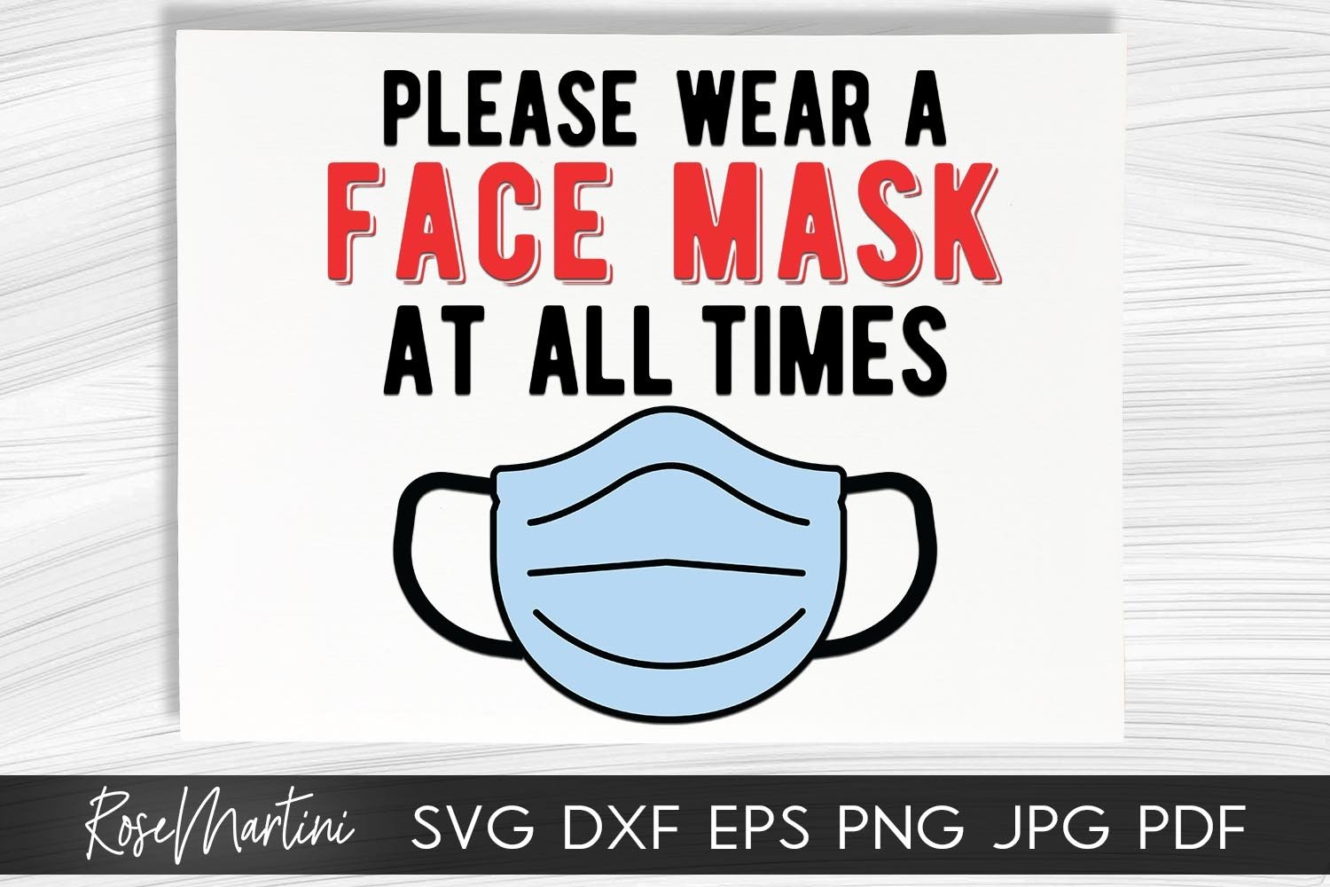 Please Wear A Face Mask SVG PNG Social Distancing Sign (746995) | Cut ...