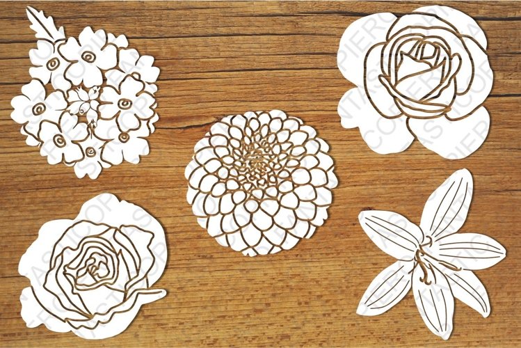 Flowers 1 SVG files for Silhouette and Cricut.