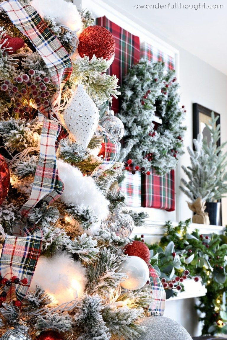 Red, Green and Plaid Christmas Tree - A Wonderful Thought ...