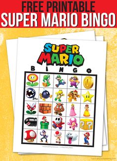 Free Printable Super Mario Bingo | Super mario bros birthday party ... image.