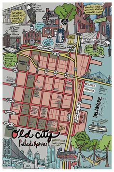 Map of Fishtown Philadelphia Philly Neighborhood Map Philly | Etsy in ...