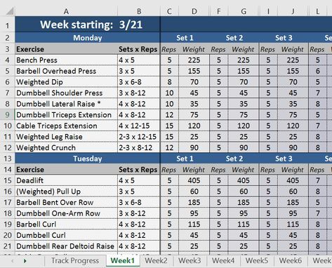 4 5 Day Intermediate And Advanced Push Pull Legs Split