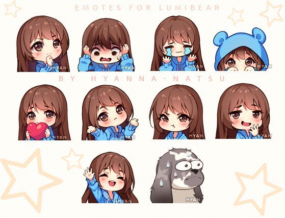 Cute chibi emotes Cute chibi emotes Collection of adorable chibi emotes