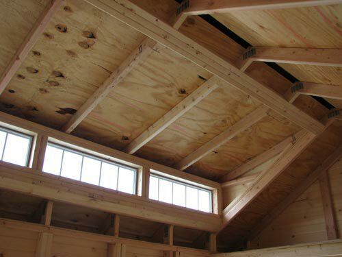 Shed roof framing with dormer/transom | Craftsman sheds 