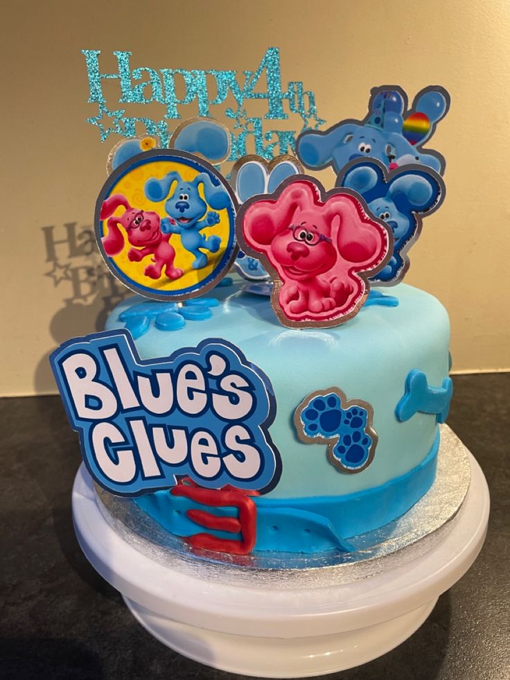 Blue’s Clues cake | Cake, Blue's clues birthday party, Desserts