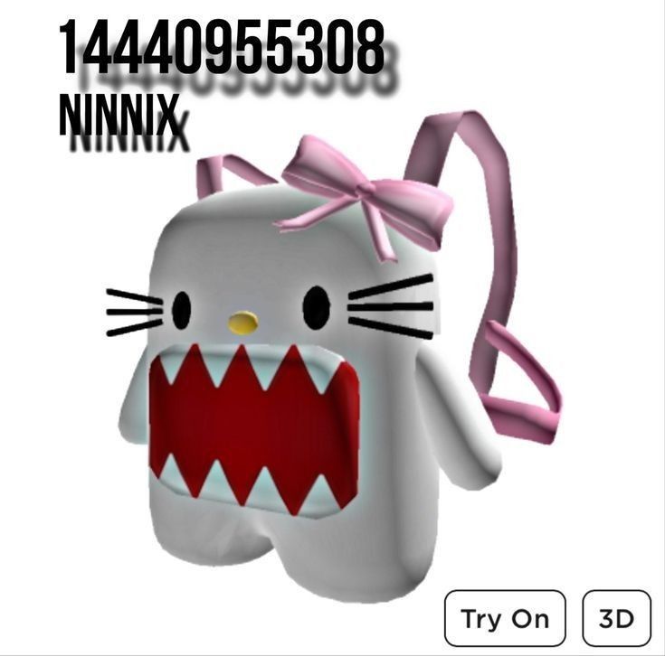 Ninix. Rocsack Hello Kitty | Hello kitty accessories, Roblox, Roblox codes