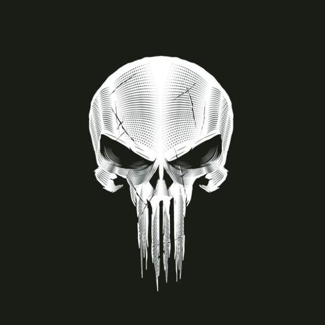 Punisher Skull Drawing