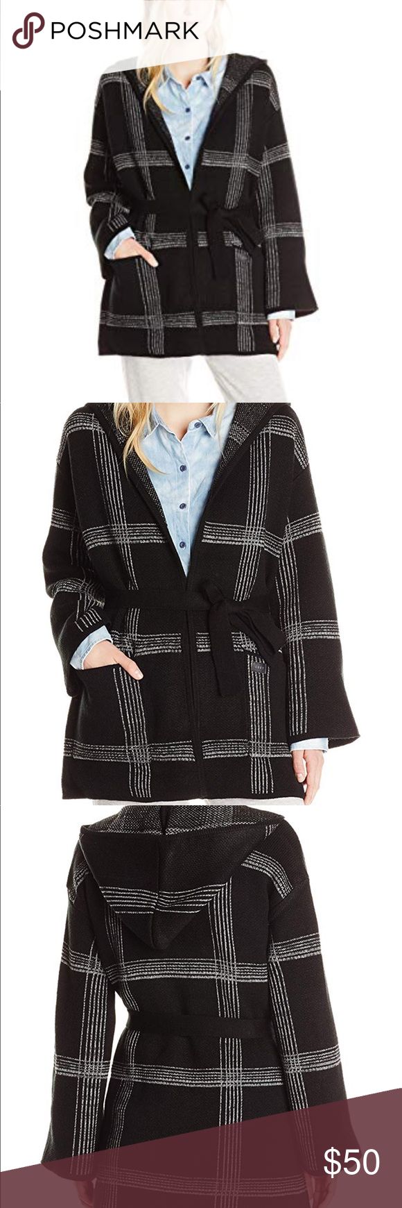 OBEY Flynt wrap oversized fit belted sweater coat | Belted sweater ...