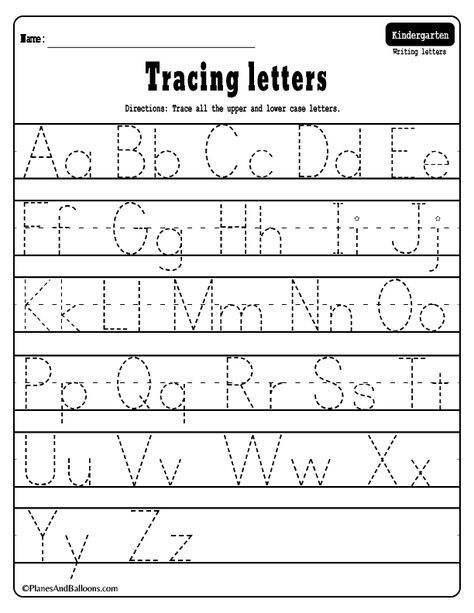 Alphabet Tracing Worksheets A-Z Free Printable PDF | Alphabet writing ...