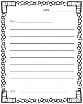 Writing a Letter (Prompts and Templates) | Letter writing template ...