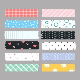 download flat washi tape collection for free scrapbook