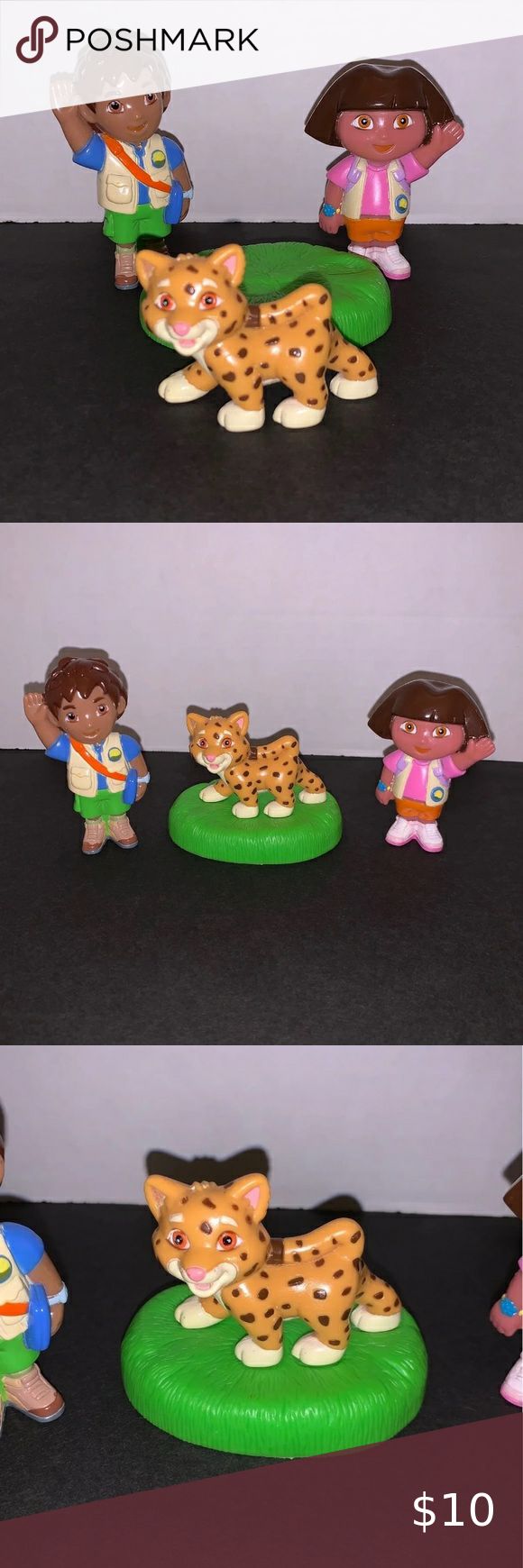 Vintage 2003 Dora The Explorer, Go Go Diego & Baby Jaguar Mattel 3 ...