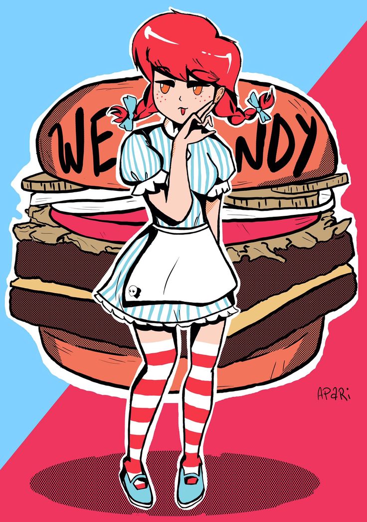 Apari art: smug anime girl wendy wendy's burgers fast food @apariart ...