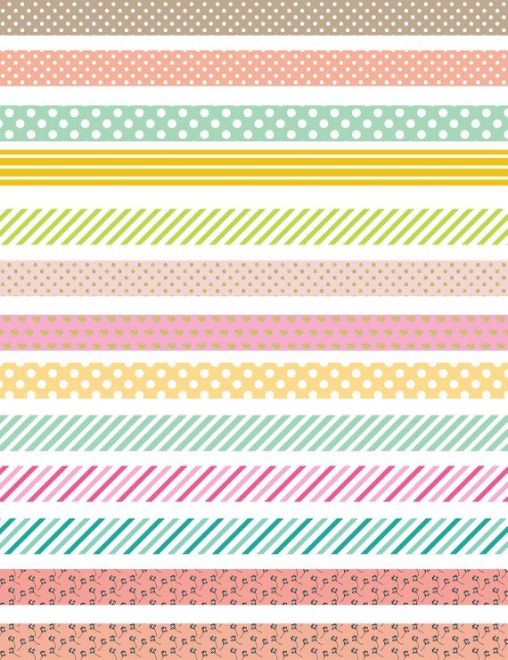 printable bullet journal stickers pastel washi tape