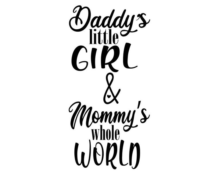 Daddy's little girl & Mommy's whole world svg family | Etsy in 2021 ...