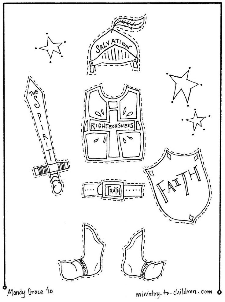 Printable Armor Of God Crafts