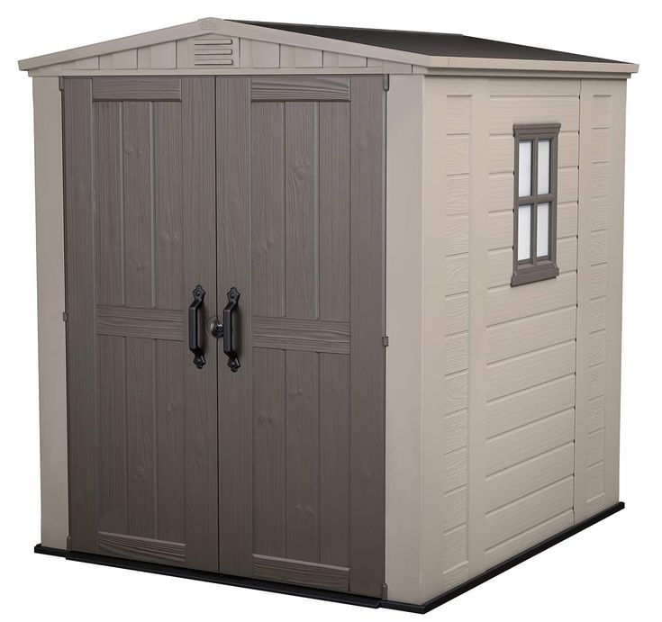 keter manor outdoor plastic garden storage shed, 6 x 5