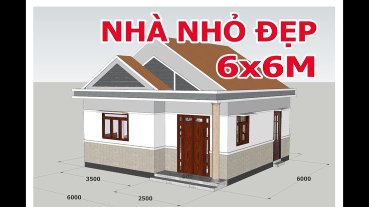 Mẫu Nhà Cấp 4 6x6m Nhỏ Gọn 2 Phòng Đơn Giản Đẹp Giá Rẻ | Thiết kế ...