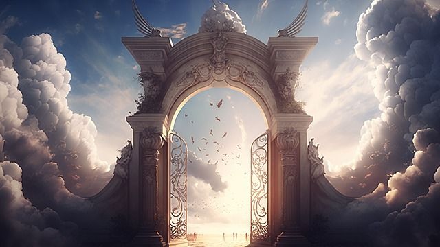 Vintage European Style Gate with a Heavenly View