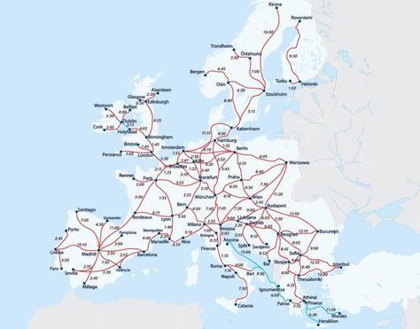 Europe Railway Map | Interrail.eu | Eurail map, Interrail map, Eurorail