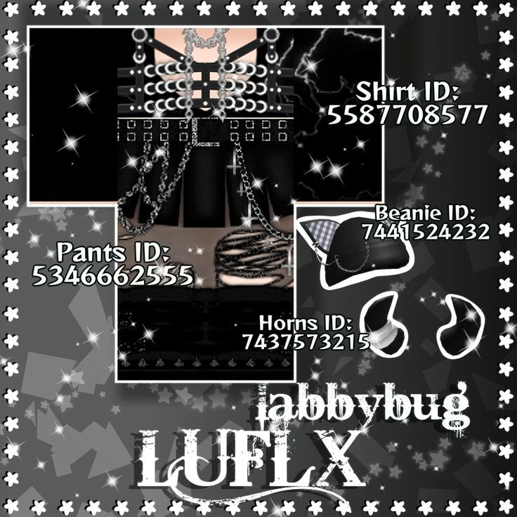 Black Goth & Grunge Roblox Outfits with matching hats and accessories ...