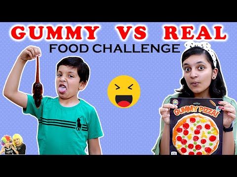 GUMMY vs REAL FOOD Challenge #Funny Eating challenge | Aayu and Pihu ...