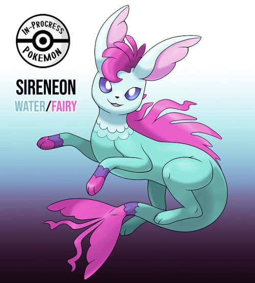 In-Progress Pokemon Evolutions | Sireneon (Water/Fairy) #??? - On rare ...