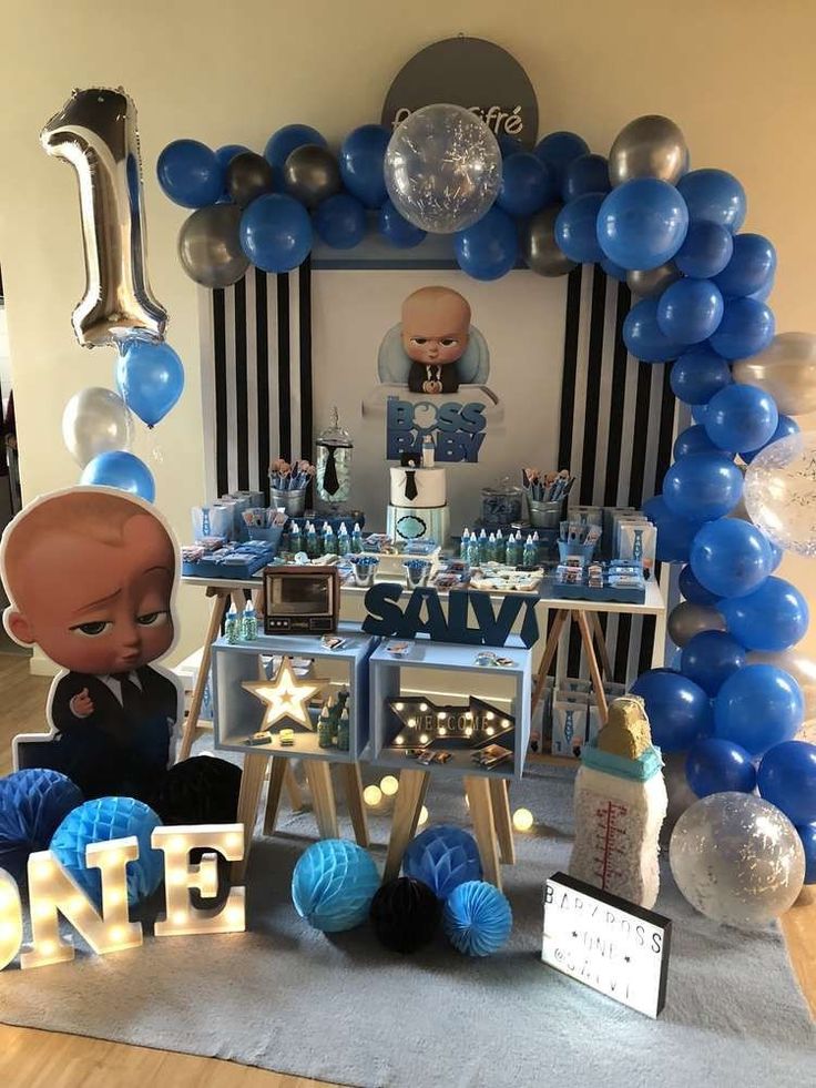 Pin by cloe on Boss Baby Birthday | Baby birthday party theme, Boss ...