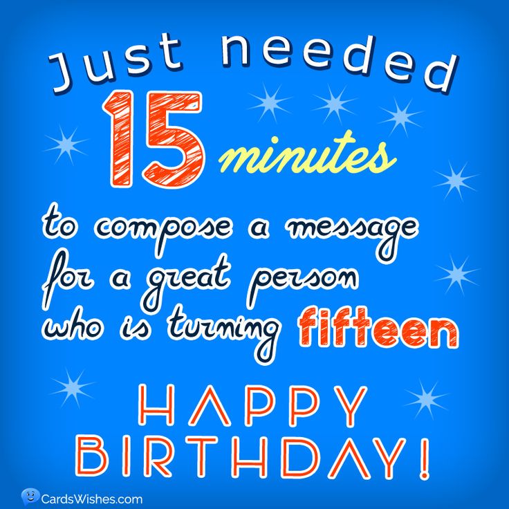 A blue image for someone turning 15. in 2023 | Inspirational birthday ...