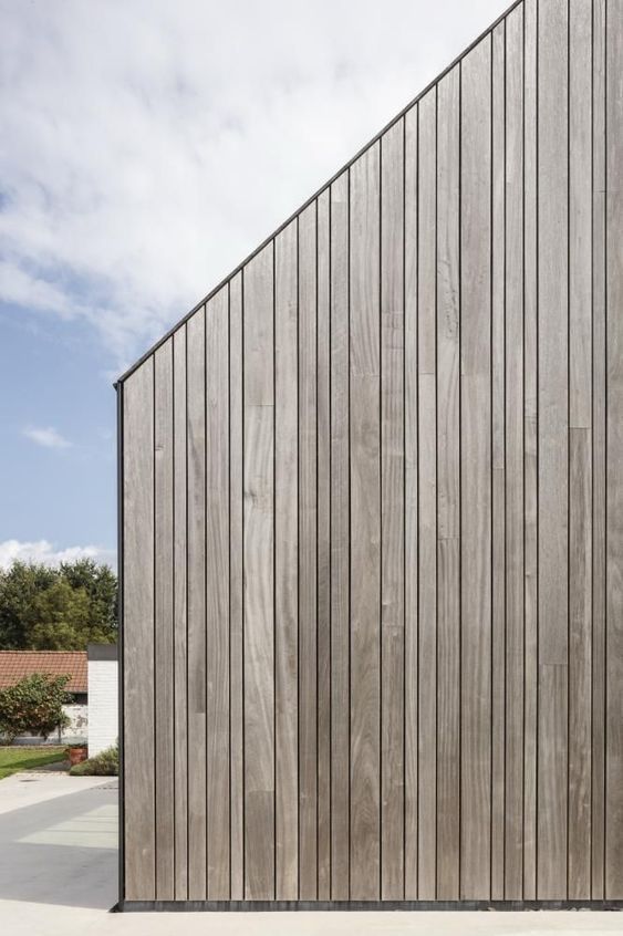 Vertical Weatherboard Weathered Light | Wood cladding exterior, Wooden ...