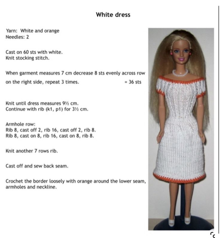 Pin by Barbara Fox on Barbie Clothes | Barbie knitting patterns, Barbie ...