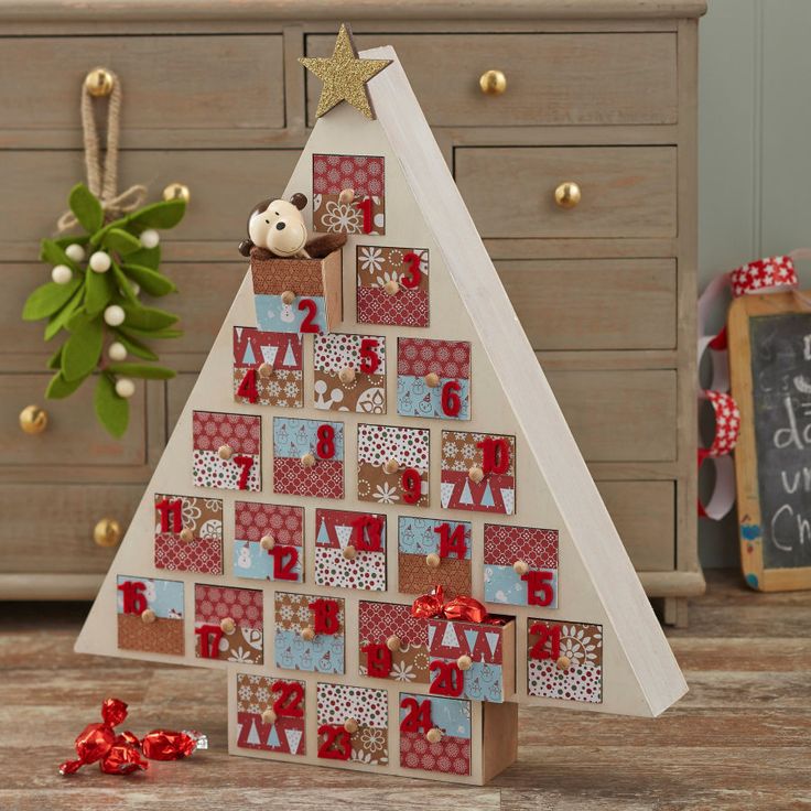 27 best Wooden advent tree images on Pinterest | Advent calendars ...