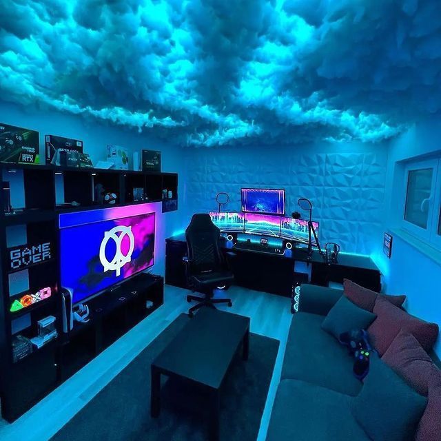 Luxury Gaming Room Idea l game room setup l game room decor l game room ...