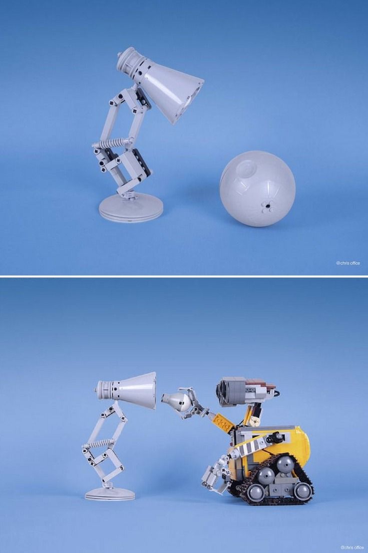 Cute Pixar Desk Lamp made with LEGO - iD Lights | Diy lamp makeover ...