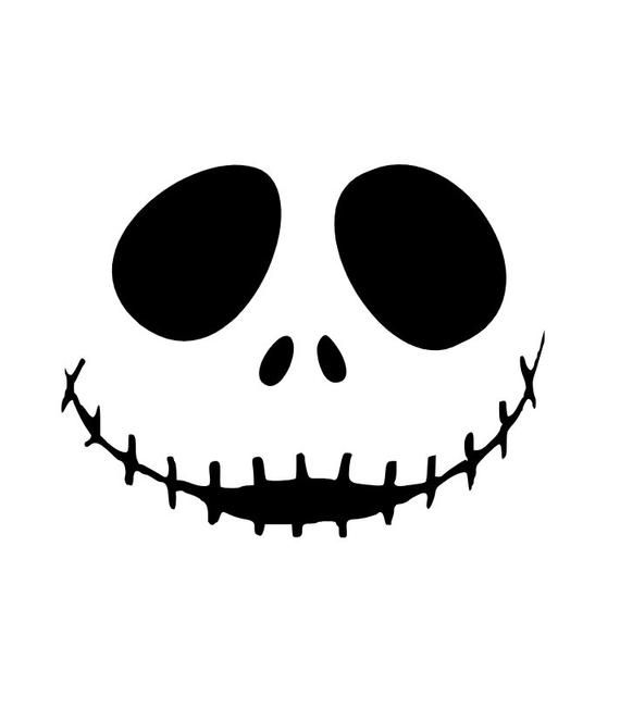 Nightmare Before Christmas Jack Skellington Face for ...