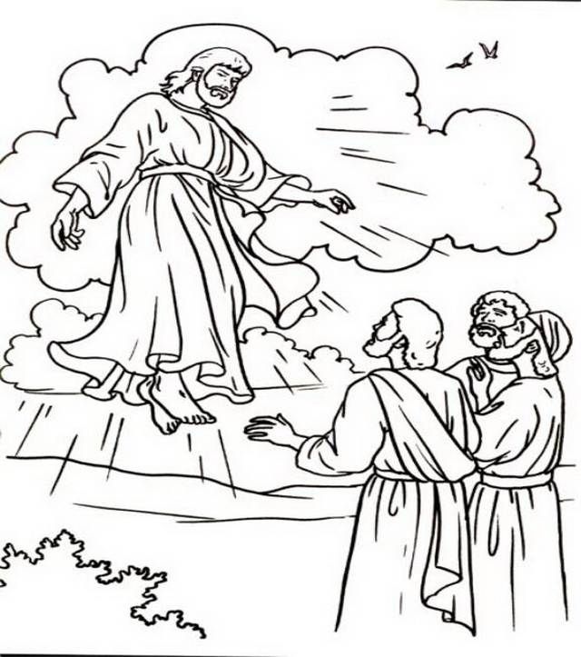 Ascension of Jesus Christ Coloring Pages | Coloring book pages ...