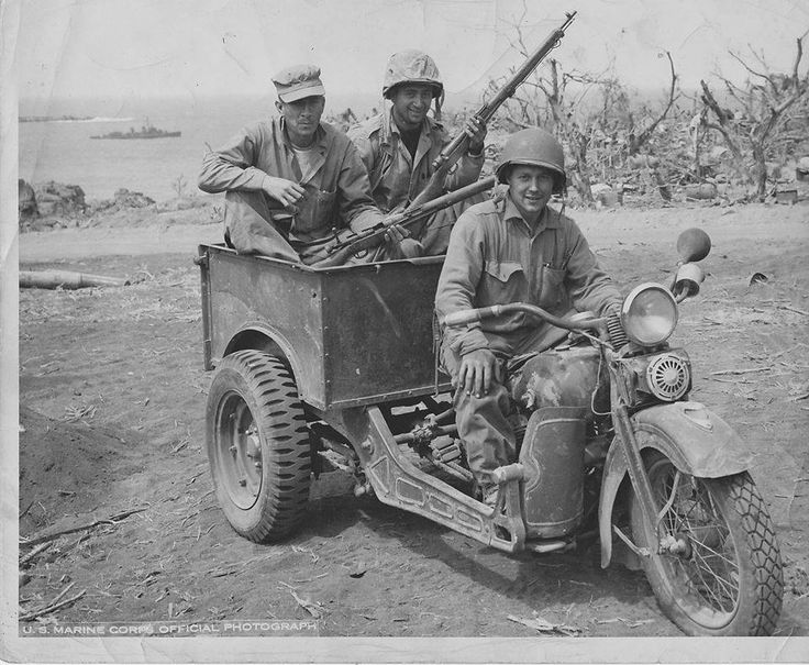 Iwo picture: U. S. Marine Corps Official Photograph. On the back it ...