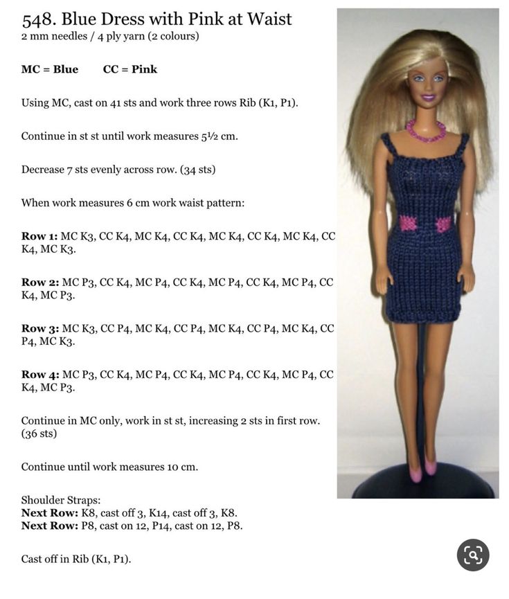 Pin by wendy hofart on Knitting dolls clothes | Barbie clothes patterns ...