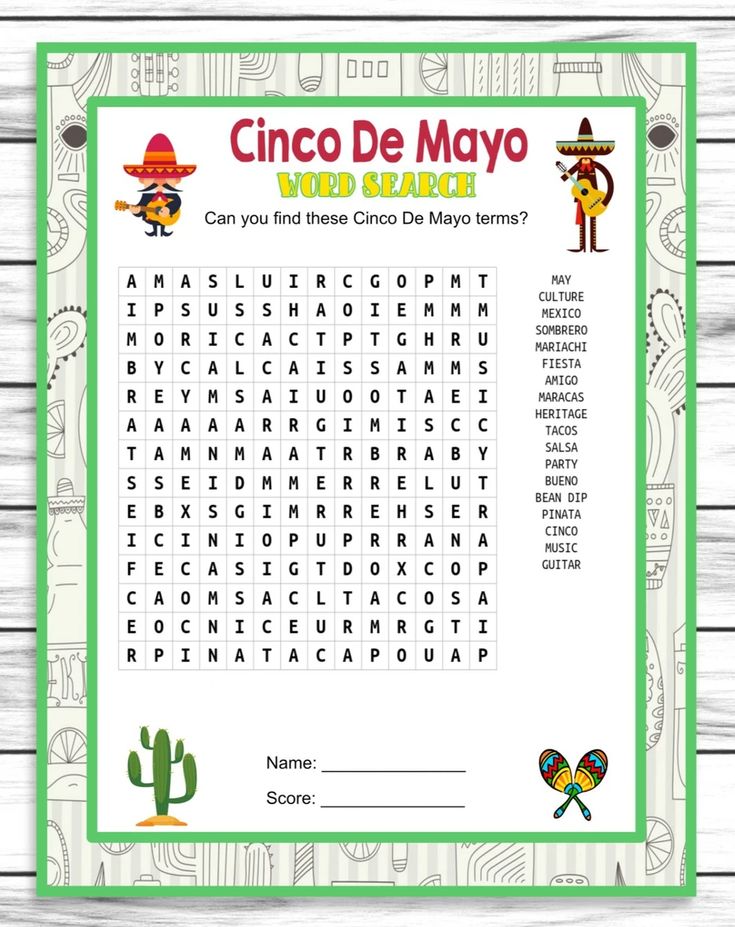 Activities For 5 De Mayo