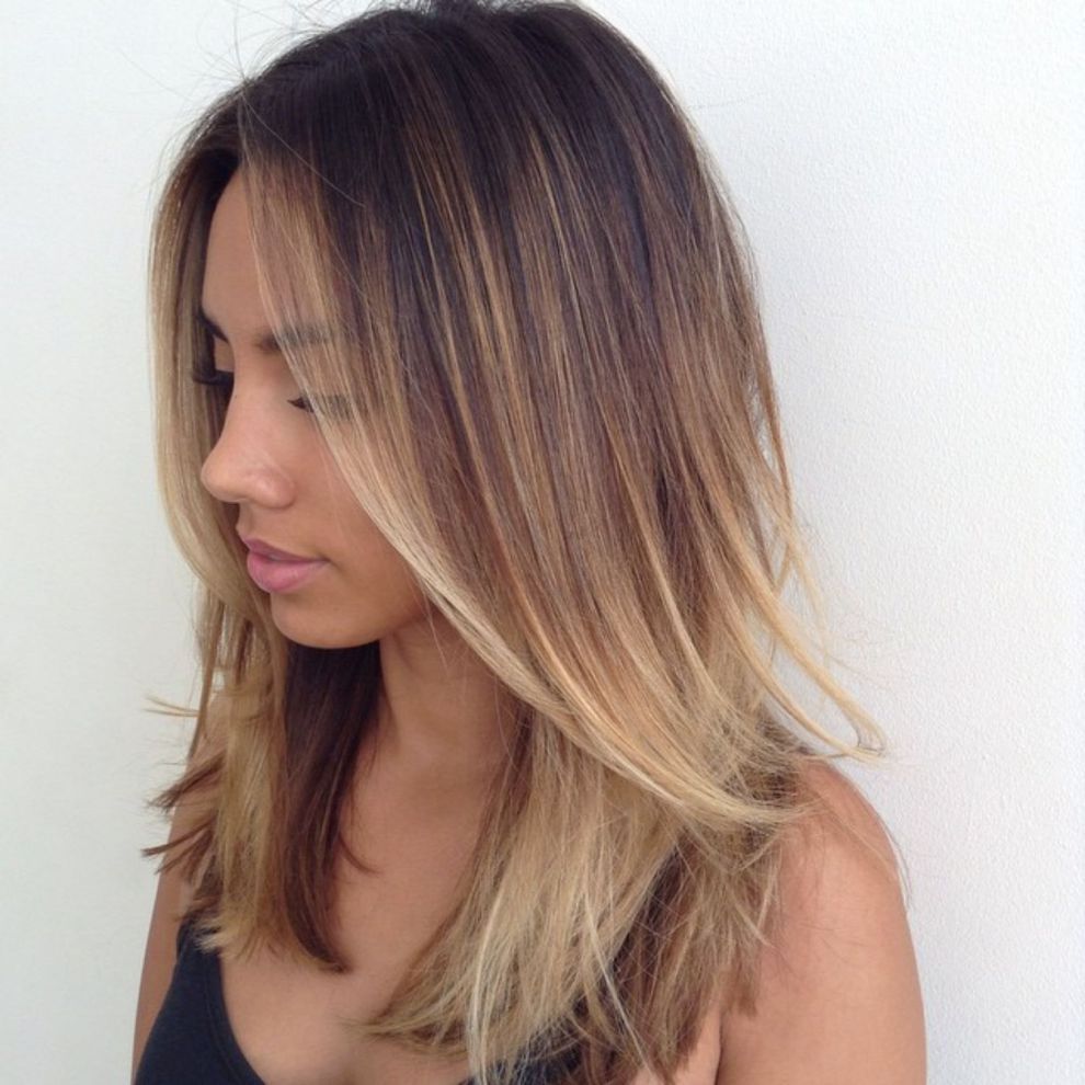 Medium Layered Brown Ombre Hair Medium Length Hair Cuts With Layers ...