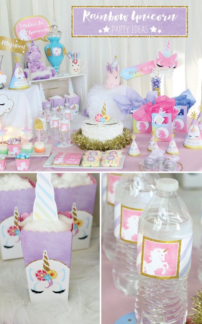 Magical Rainbow Unicorn Party Ideas - Unicorn Party Supplies ...