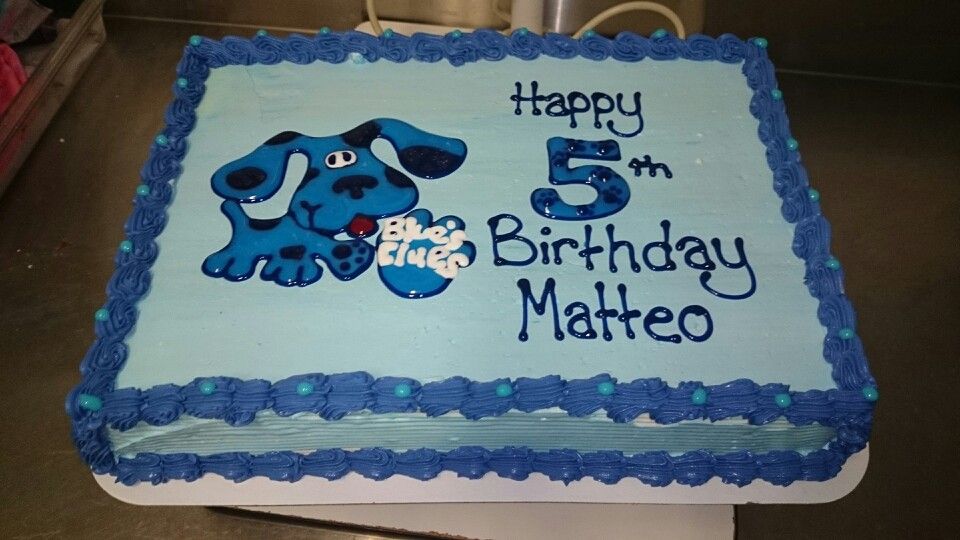 Blue's Clues cake design | Cake designs, Happy 5th birthday, Cake