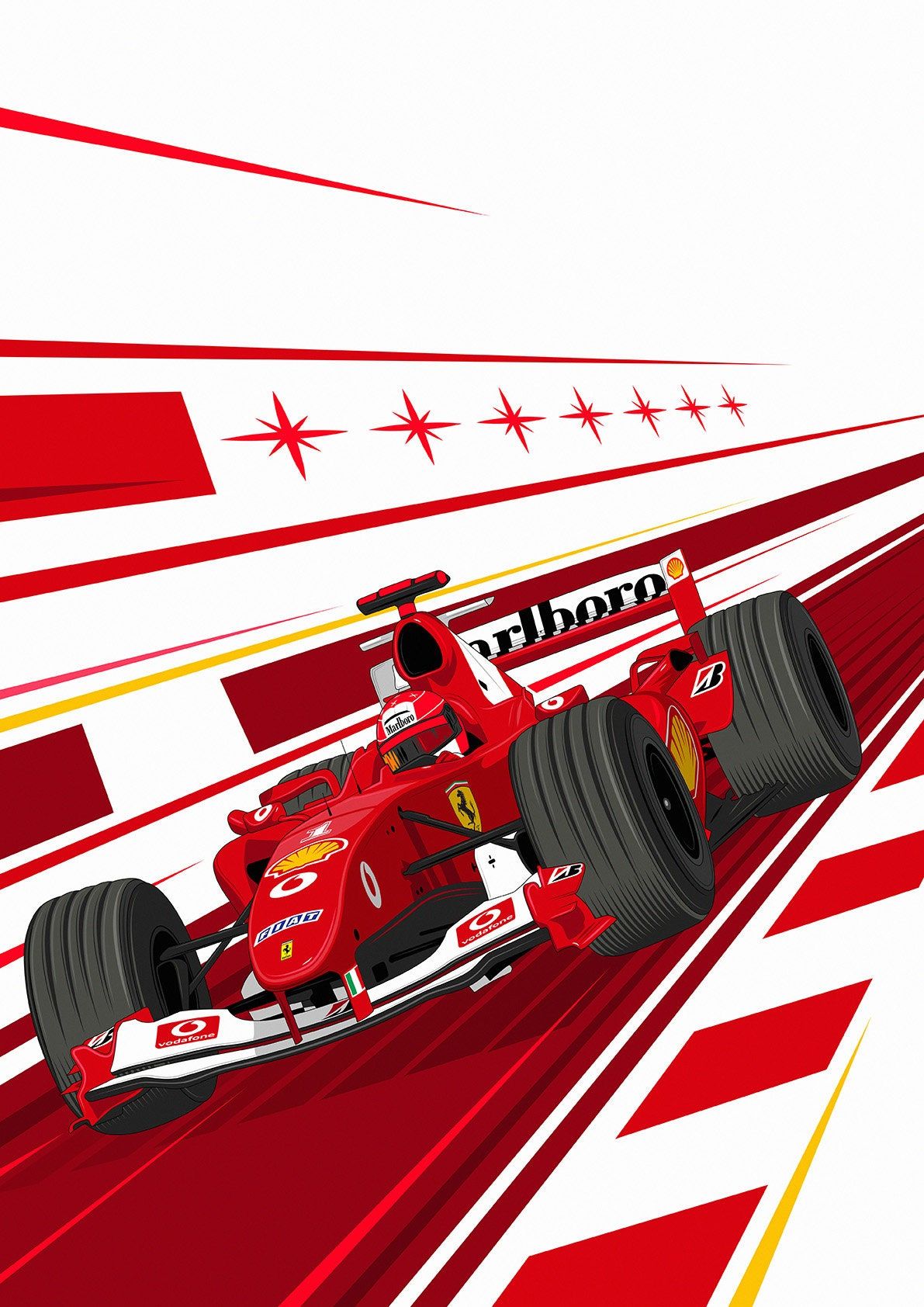 F1 Michael Schumacher Champion Series Formula 1 Poster Ferrari Print ...