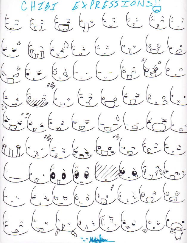 Phong cách chibi đáng yêu cute chibi expressions Cho phép sáng tạo vô hạn