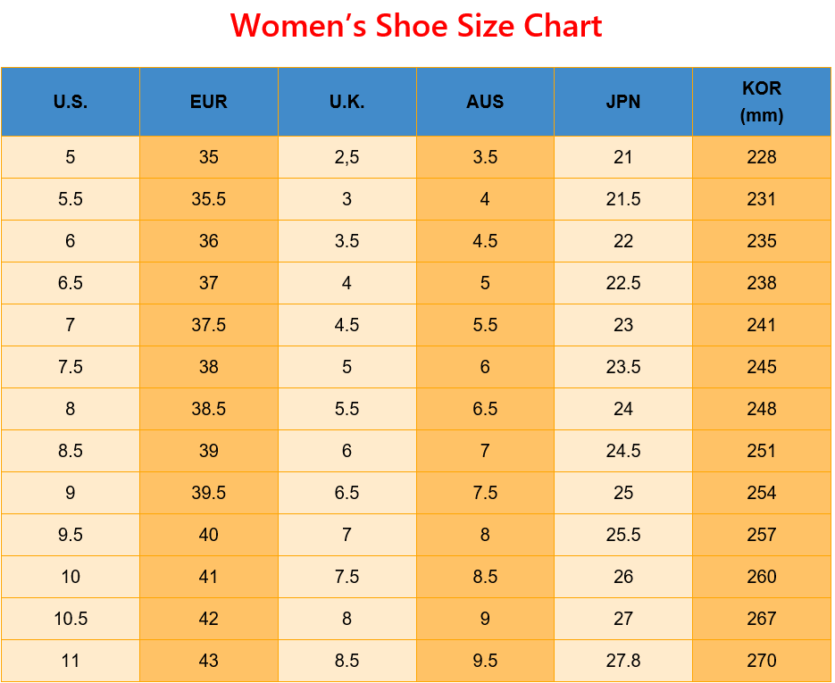 mens and womens shoe size conversion chart - Pleasant Weblogs ...