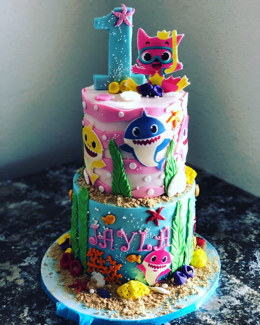 Baby Shark Girl Cake