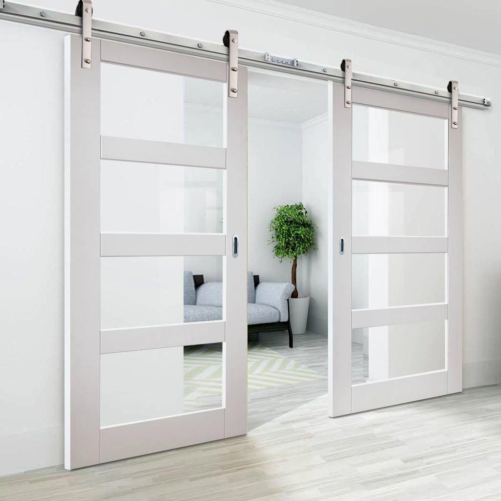 Double Glass Barn Doors Interior: Decorating Ideas For Your Home ...