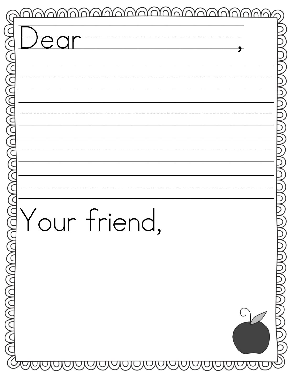 Writing Templates For 1St Grade