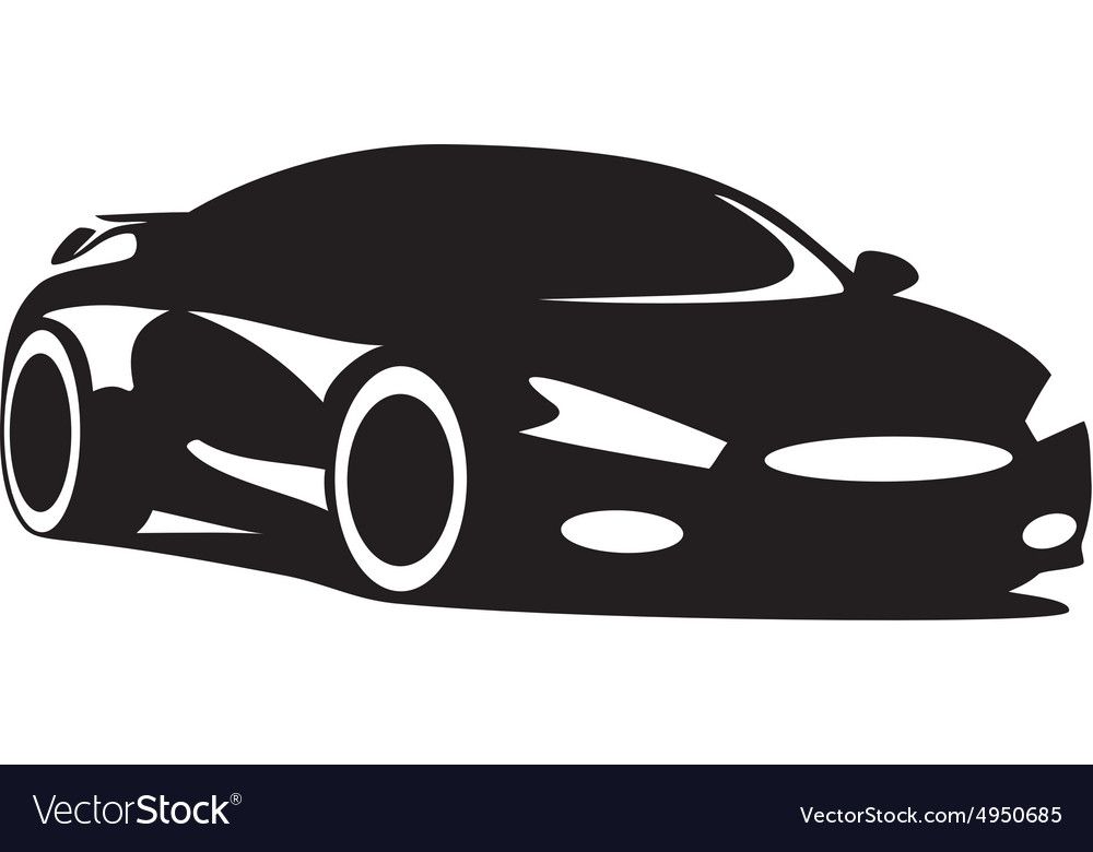 Sports car silhouette front view. Download a Free Preview or High ...