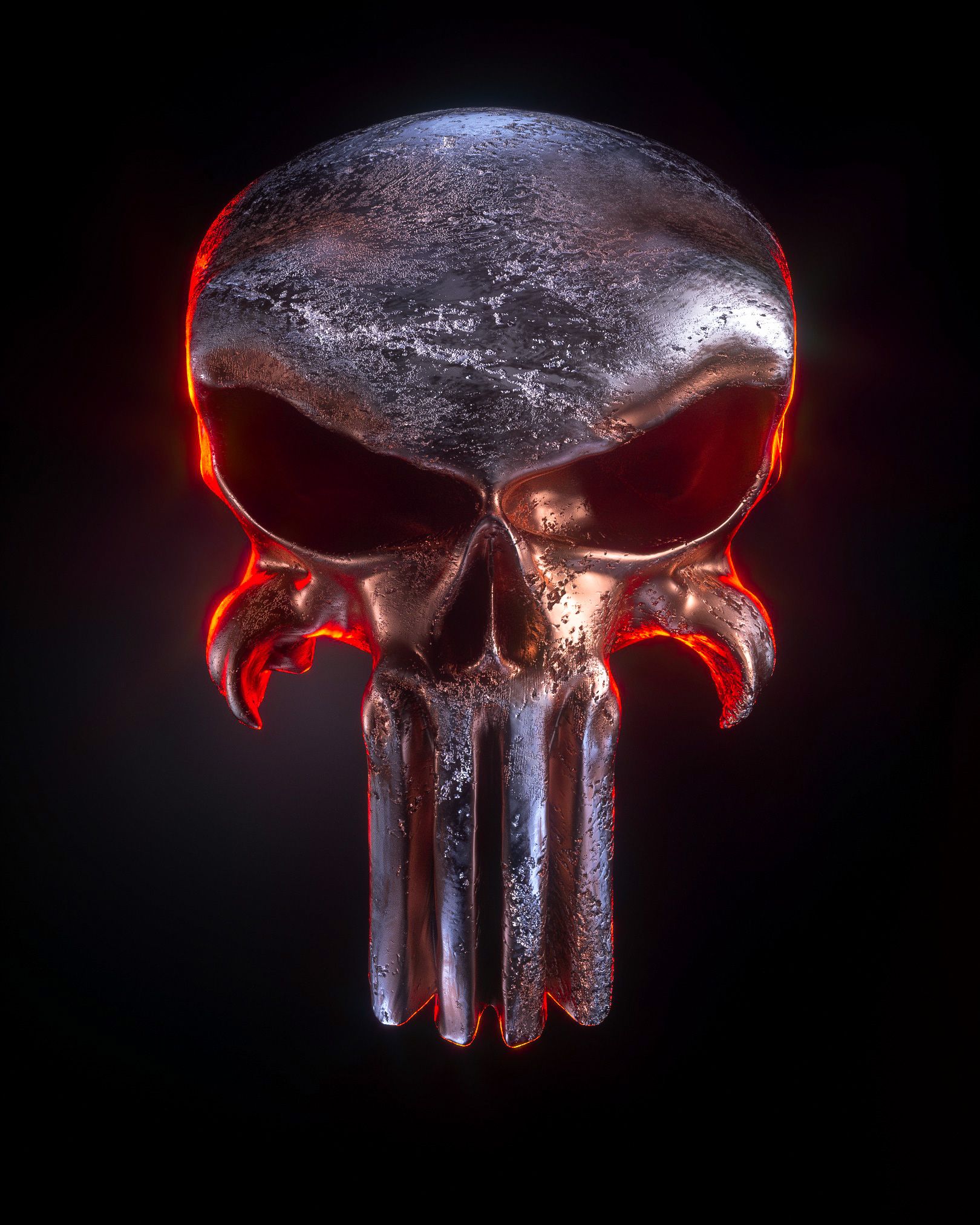 PUNISHER SKULL on Behance Punisher Skull Tattoo, Punisher Logo ...